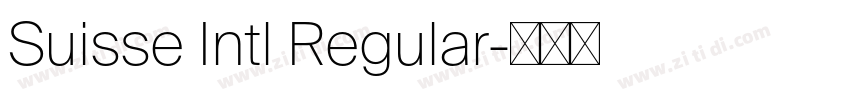 Suisse Intl Regular字体转换
